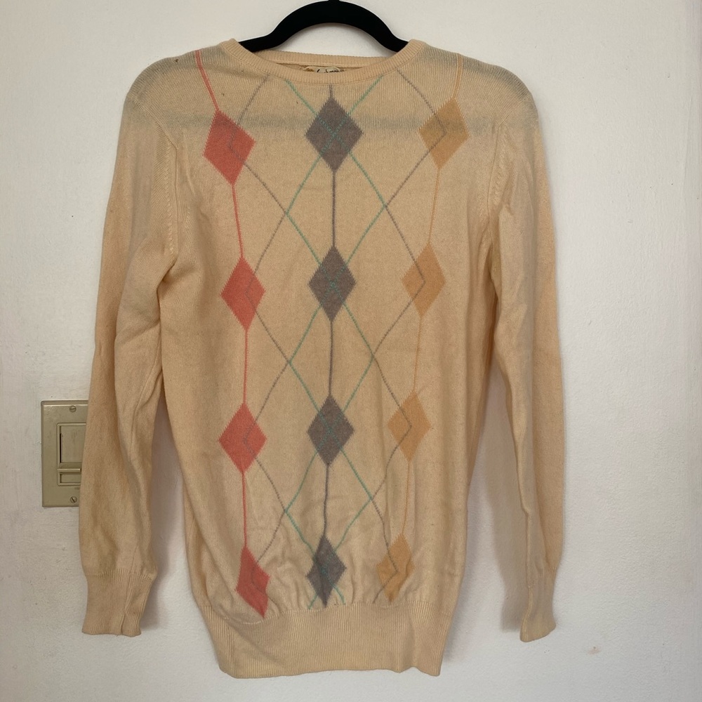 Vintage Cashmere Argyle Sweater
